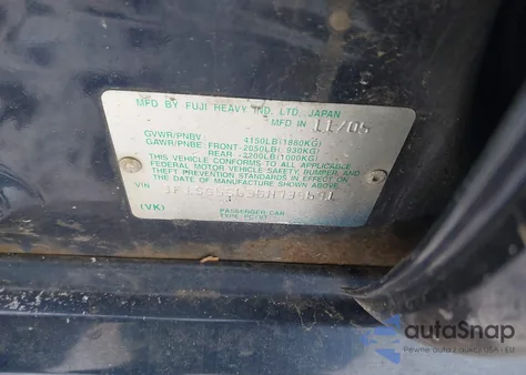 2006 Subaru Forester 2.5X из США, поврежденный, VIN JF1SG65636H739691